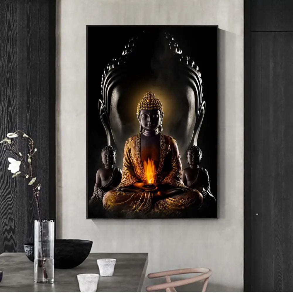 

Abstract Buddha Wall Art Canvas Paintings Prints Modern Pop Street Wall Graffiti Art Buddhism Poster Pictures Home Wall Decor