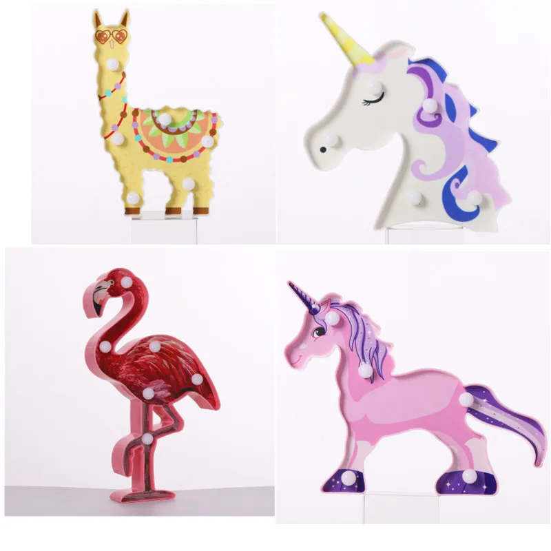 Ночник в виде единорога подвесной Настольный светильник на аккумуляторах