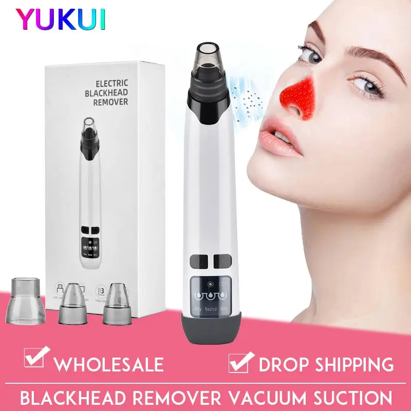 

Electric Blackhead Remover USB Rechargeable Pore Vacuum Cleaner Acne Pimple 3 Adjustable Suction Levels Extractor Removal Tool