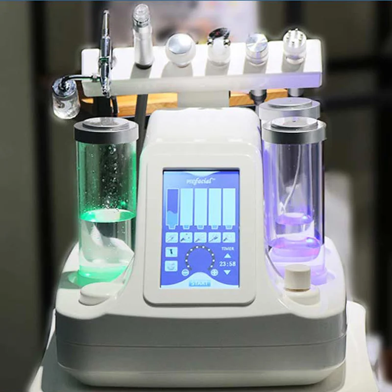6 в 1 Гидра дермабразия Aqua Peel чистая уход за кожей BIO Light RF вакуумная Очистка лица Гидро Вода кислородная струйная очистка машина косметология аппараты