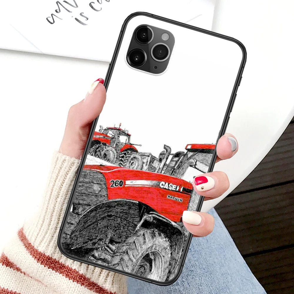 

Luxury Car CASE IH Brand Phone Case For Iphone 4 4s 5 5S SE 5C 6 6S 7 8 Plus X XS XR 11 12 Mini Pro Max 2020 black Etui Tpu