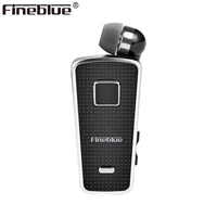 fineblue f970 pro mini portable in ear 10 hours bluetooth 5 0 neck clip telescopic type business sport earphone vibration bass