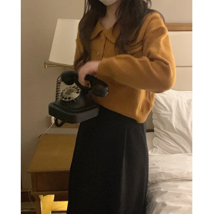 Женский пуловер с длинным рукавом цветной в корейском ретро-стиле модная одежда