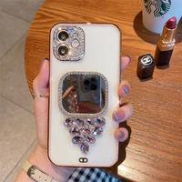 electroplating diamond mirror phone case for iphone 11 12 pro max luxury fashion x xr xs max transparent soft silicone cover