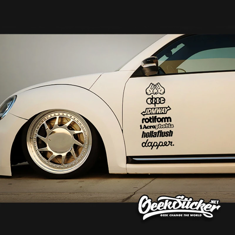 Hellafпышные наклейки на двери автомобиля аксессуары Scrawl Oh Shxt Rotiform Illest стиль JDM