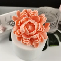 hc0282 3d beautiful lotus chrysanthemum silicone mold can be used for wedding cake decoration tools diy soap mold