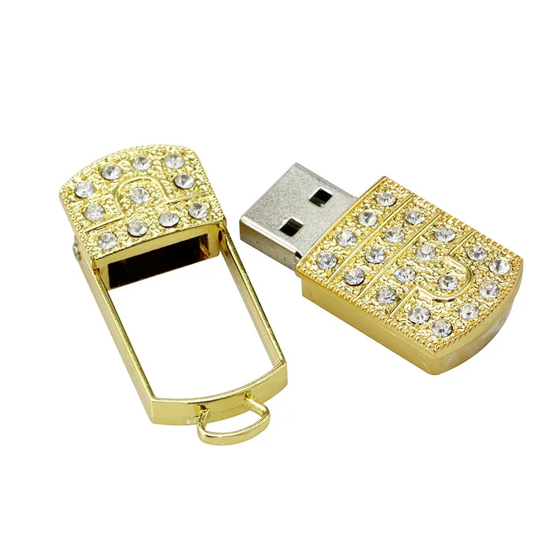 Usb флеш-накопитель, 4 ГБ, 8 ГБ, 16 ГБ, 32 ГБ, 64 ГБ, милые блестящие золотые, серебряные стразы, алмазная флешка, карта памяти, USB флеш-накопитель