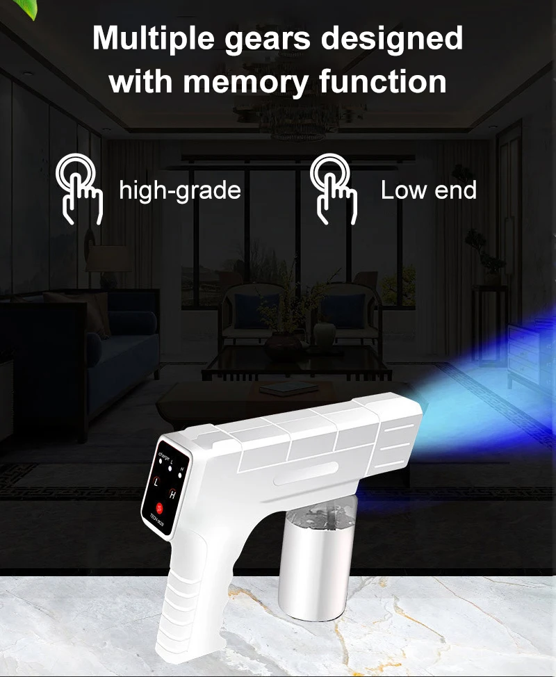 

Household Portable Wireless Handheld Atomization Disinfection Fog Machine Fog Machine USB Charging Nano Disinfection Spray Gun