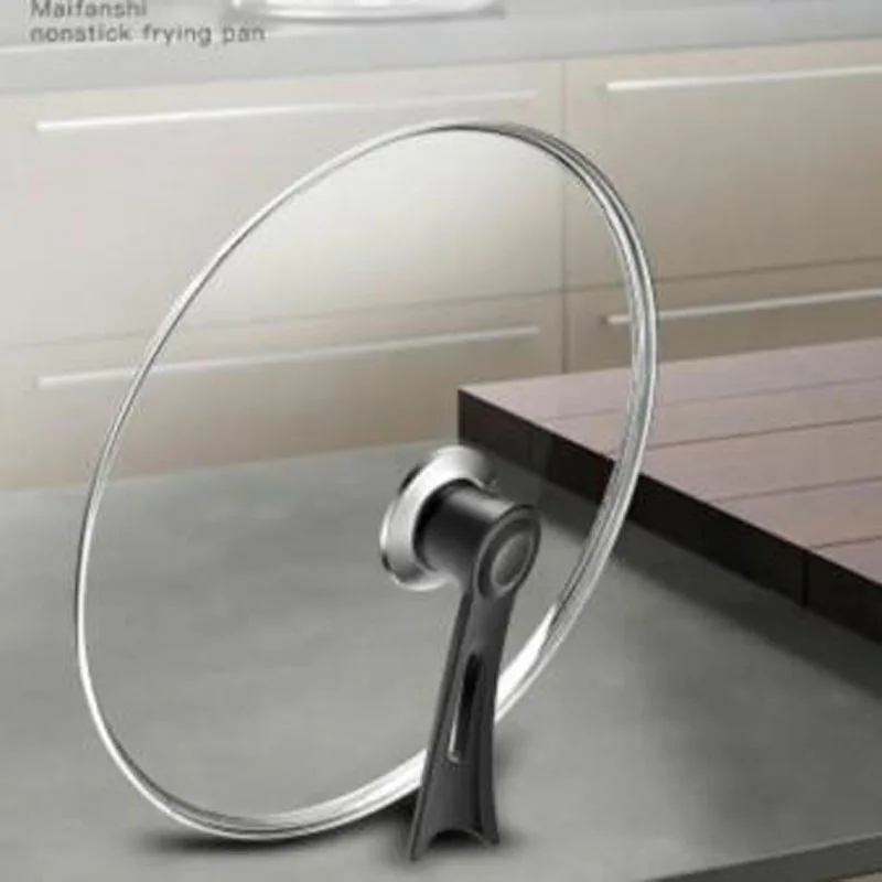 Кухонная Вертикальная стеклянная крышка для сковороды Wok закаленная улучшенная