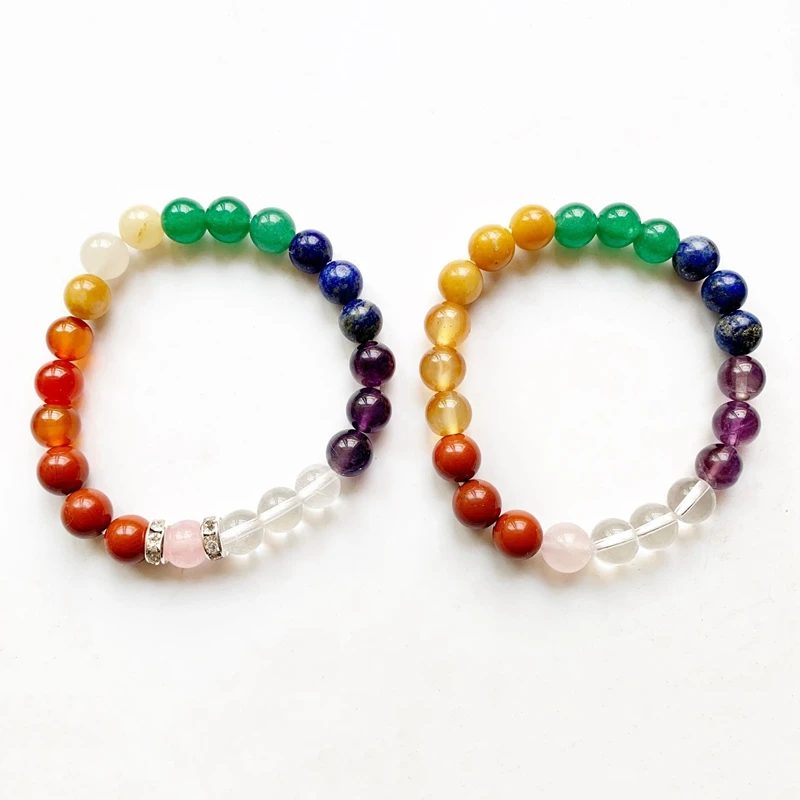 

Natural 7 Chakra Healing Crystal Bracelet Spiritual Meditation Stones Reiki Beads Bracelet Stretch Unisex Custom 1pc