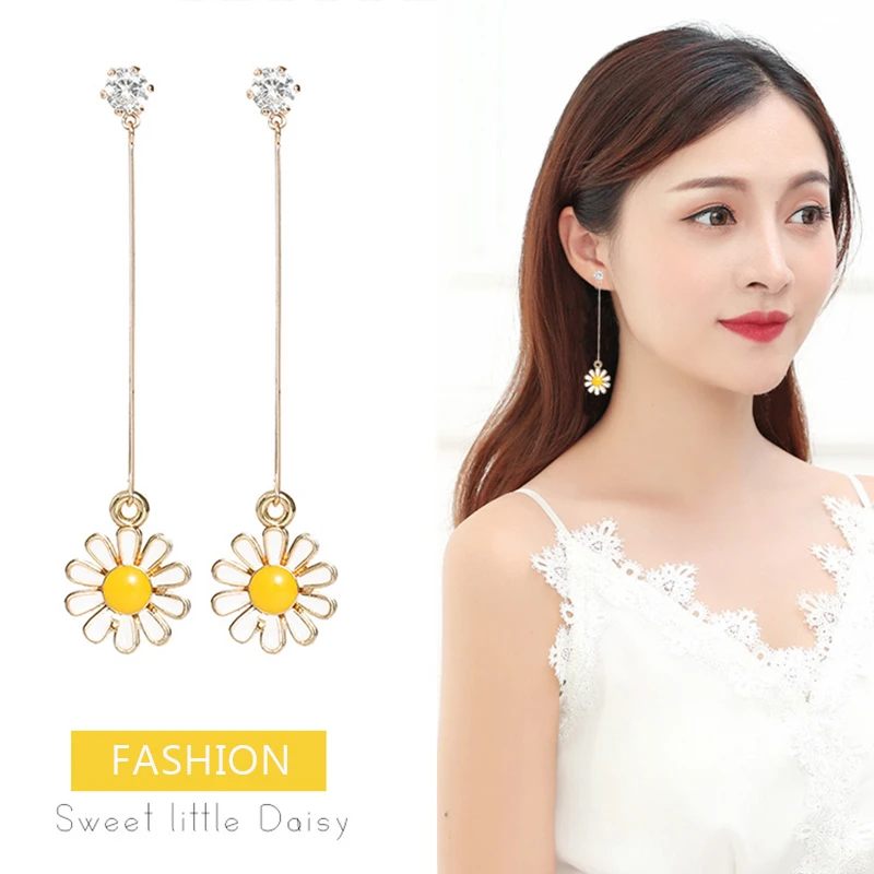 Женские Висячие серьги из стерлингового серебра S925 пробы длинные висячие в