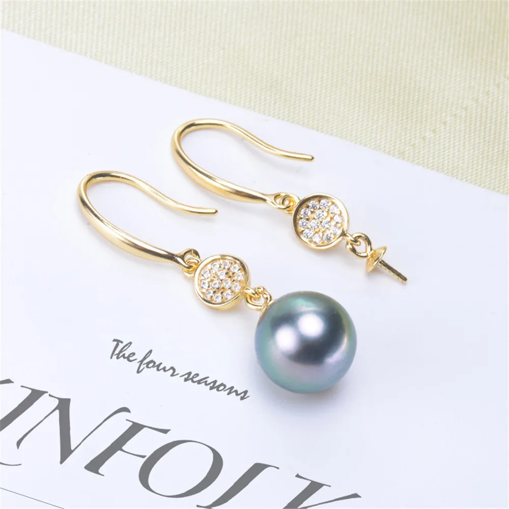 

925 Sterling Silver Plating Earrings Pearl Earrings Accessories Findings Earrings Jewelry Parts Fittings Mountings DIY Girl Gift