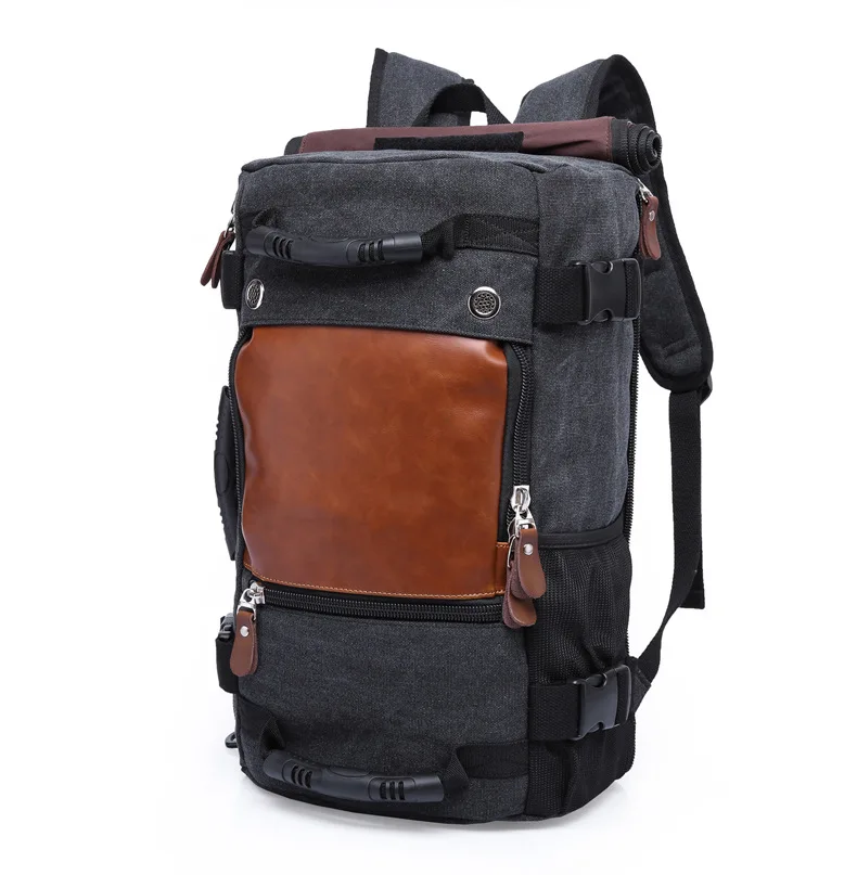 

Хит продаж, мужской холщовый рюкзак HUNI в литературном ретро-стиле большой вместимости, многофункциональная сумка на плечо
