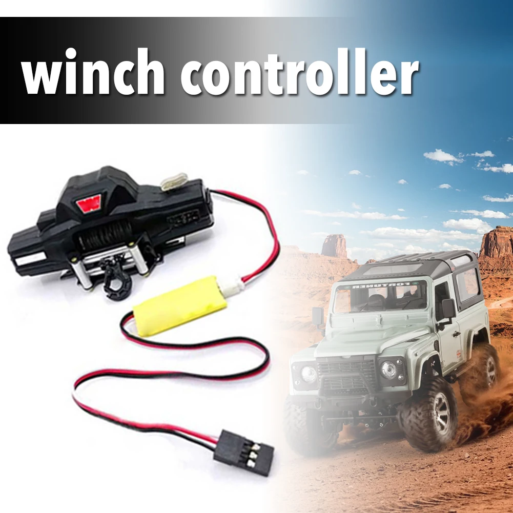 

Winch 3 Ways Remote Controller Receiver Cable Climbing Car Winch With LED Light RC Vehicle Accessories For All 3CH RC Cars