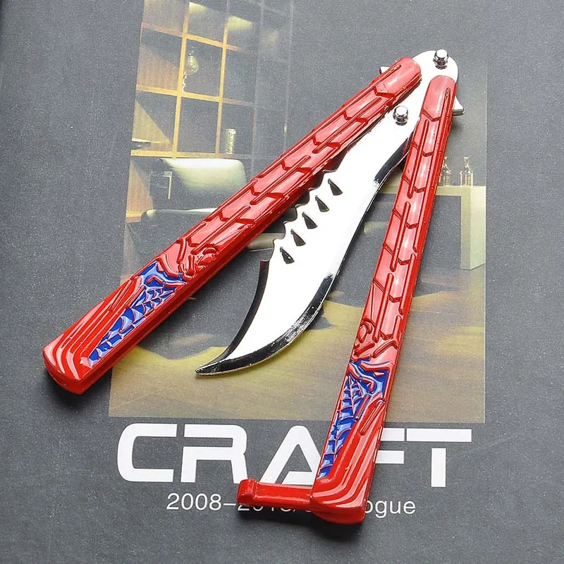 Новый паук бабочка нож металлическая игрушка аниме бросок складной самообороны