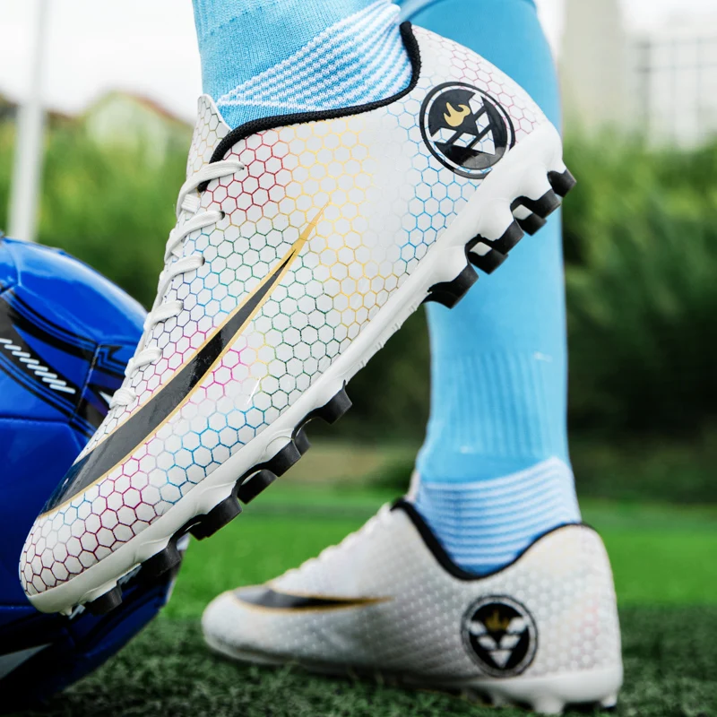 

New Men Football Boots Outdoor ANKLE Sneakers Kids Soccer Shoes Cleats Athletic Sport Shoes AG/TF Profession Outdoor sneakers