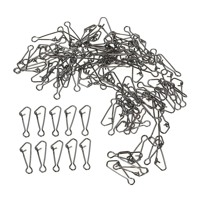 

200 шт. рыболовный крючок оснастки ссылки рыболовные оснастки поворотный крюк соединительная линия Карп рыболовные снасти, 100 шт. L-15Mm & 100 шт ...