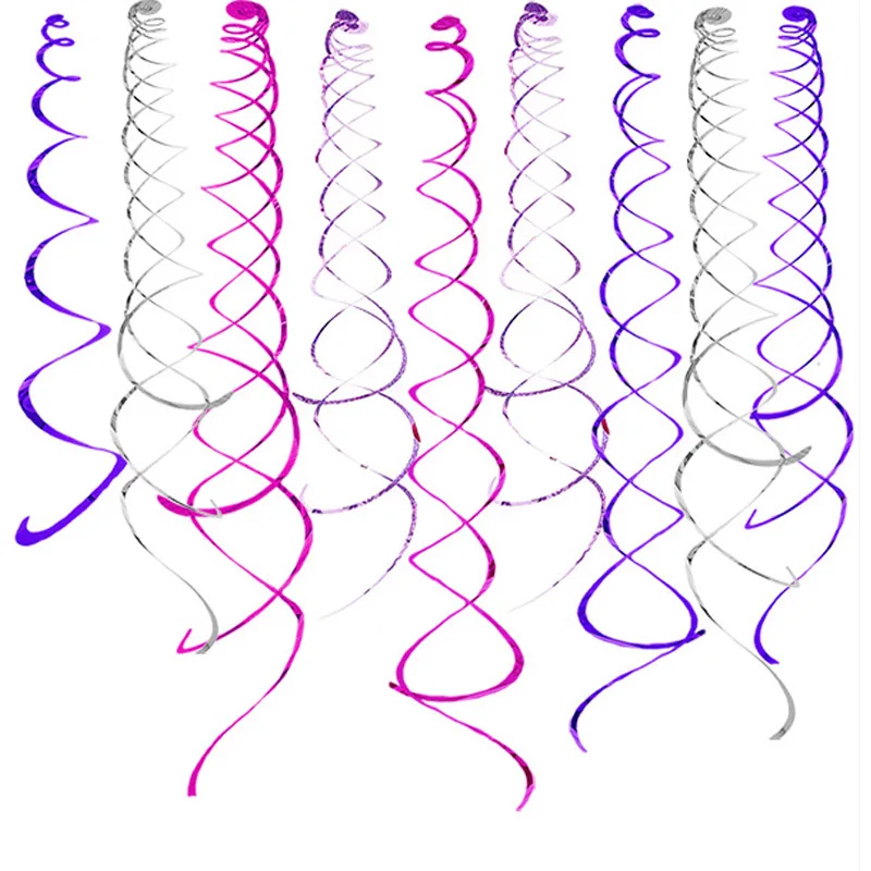 6 шт./пакет с днем рождения Звезда спираль подвесной потолок Гирлянда вихрем