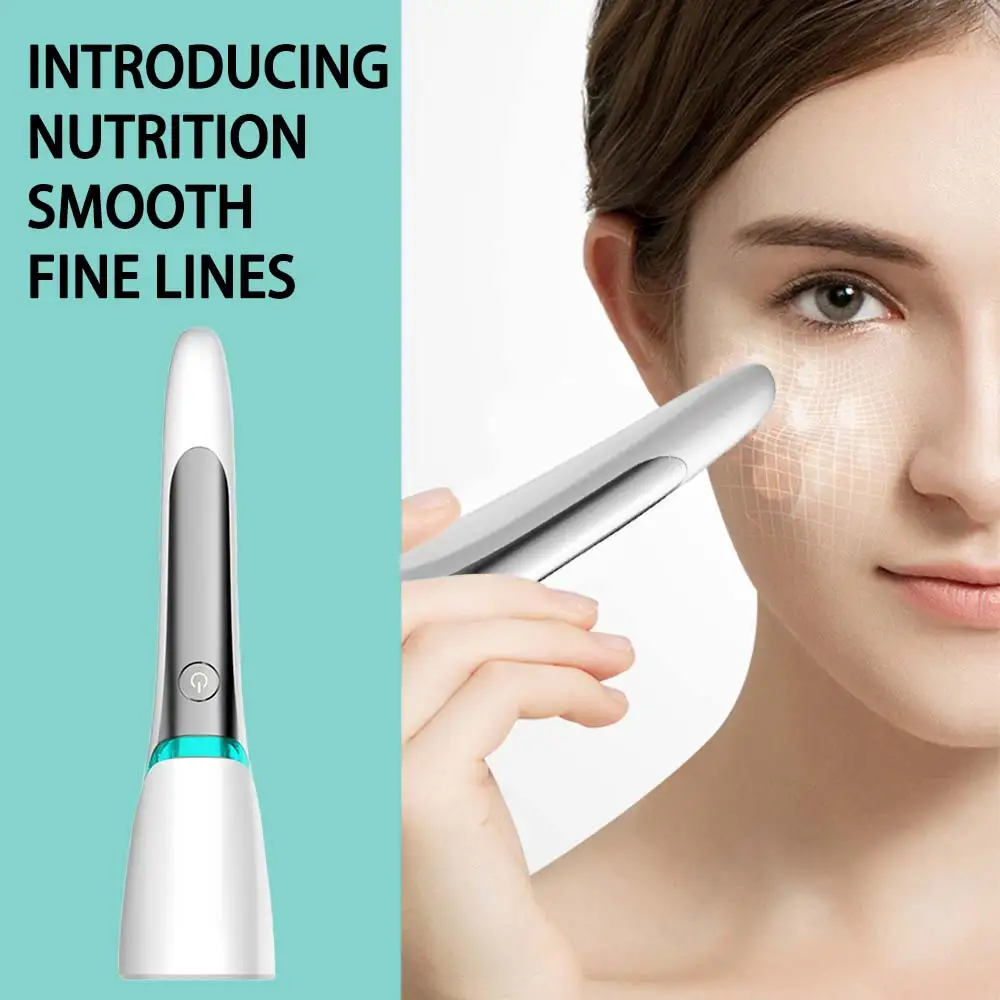 

1PC Portable Electric Eye Massage Pen Device Dark Circle Facials Vibration Thin Face Magic Stick Anti Bag Pouch & Wrinkle