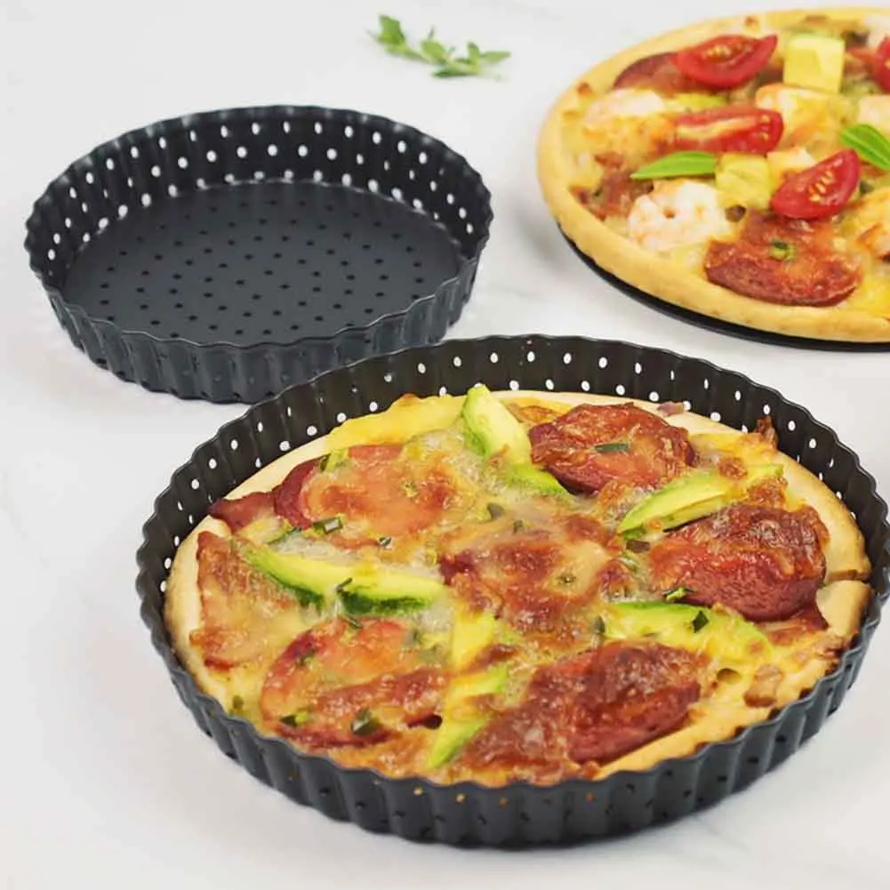 Перфорированная Tart Quiche посуда для выпечки домашний пирог антипригарная