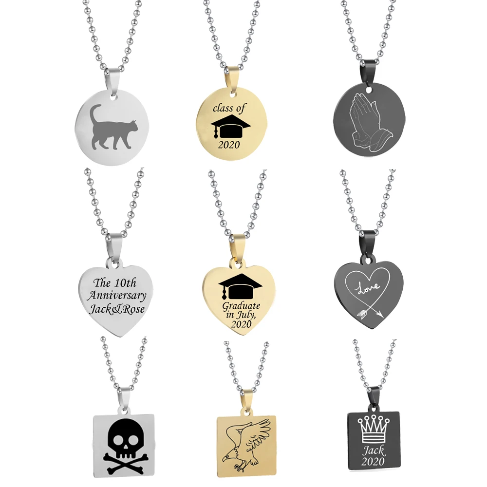 Женское Ожерелье из нержавеющей стали кулон в виде сердца украшение для