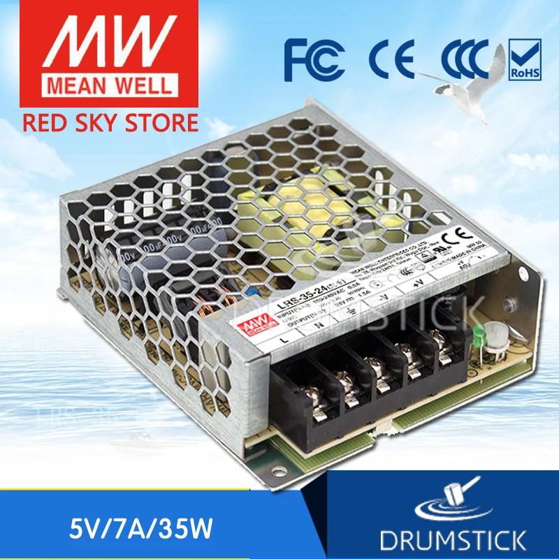 Бренд MEAN WELL представляет LRS 35 5 5V 7A meanwell Вт один Выход переключение