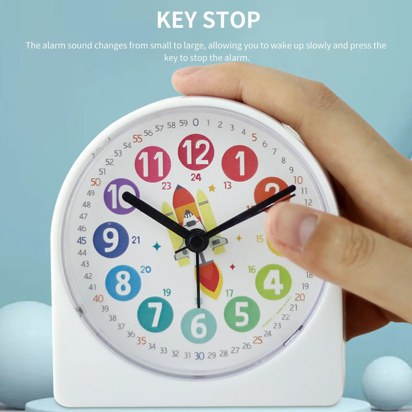 Часы-Будильник детские электронные тихие Обучающие креативные Мультяшные