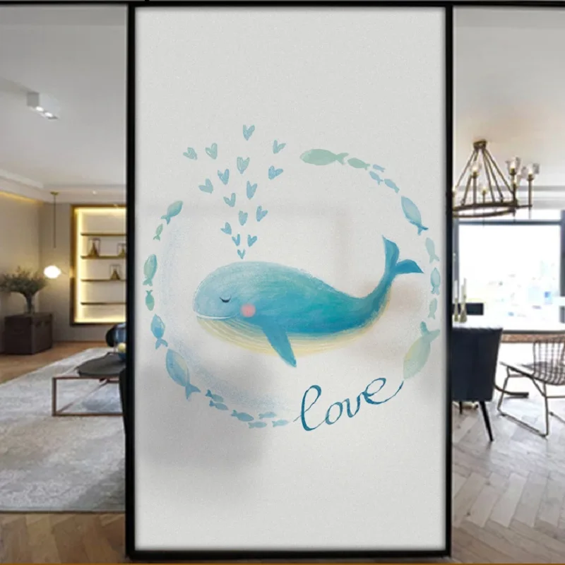 

Animals Pattern Customized Size Glass Sticker Electrostatic Home Decals Removable Tint-Film For Window Door Cabinet 50cmx100cm