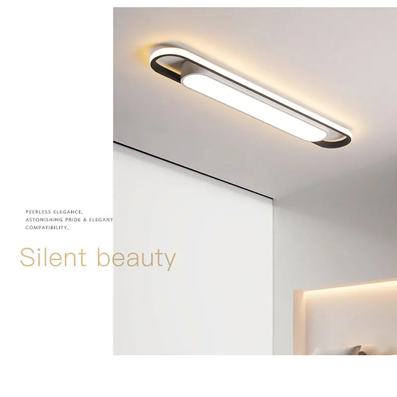 $153.72 Hot sale aisle light rectangular simple modern LED ceiling light long living room corridor light long strip creative balcony lig