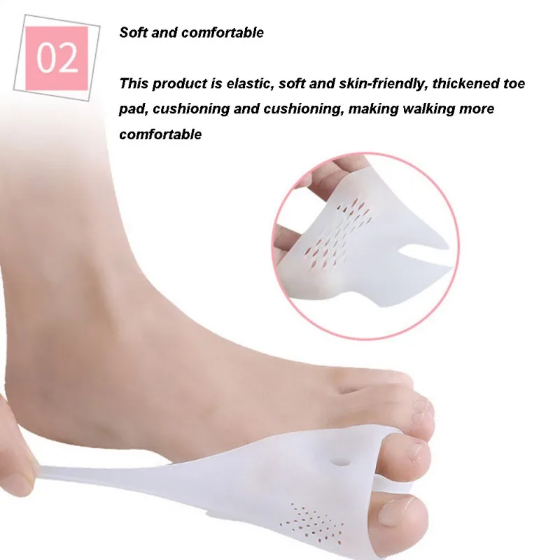 1 пара корректор вальгусной деформации с двойным отверстием для большого пальца
