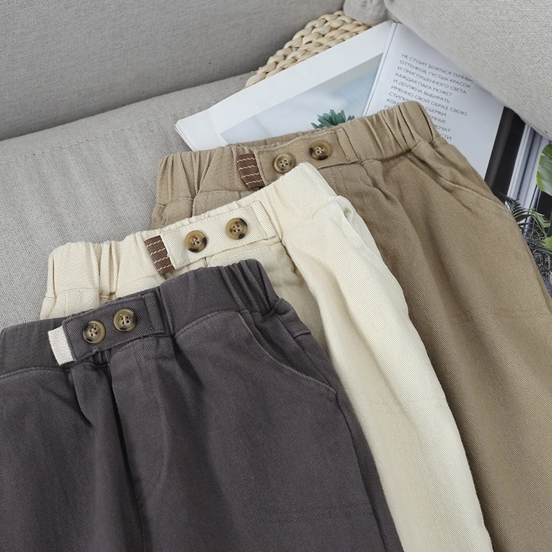 Children's Pants For Boy Trousers Casual Baby Pants Toddler Costume Solid Color Kids Clothes Cotton 2021 Spring Autumn Outfits