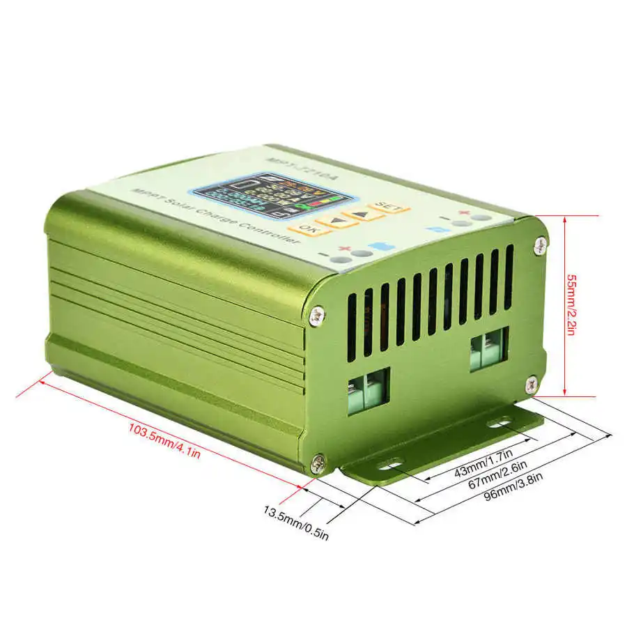MPT-7210A 0-10A Solar Panel Charge Controller with LCD Display Aluminum Alloy MPPT | Обустройство дома
