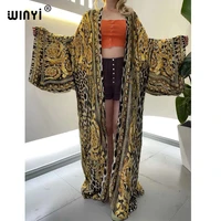 winyi 2021 vestido longo women cardigan robe cocktail sexcy boho maxi african holiday batwing sleeve silk robe