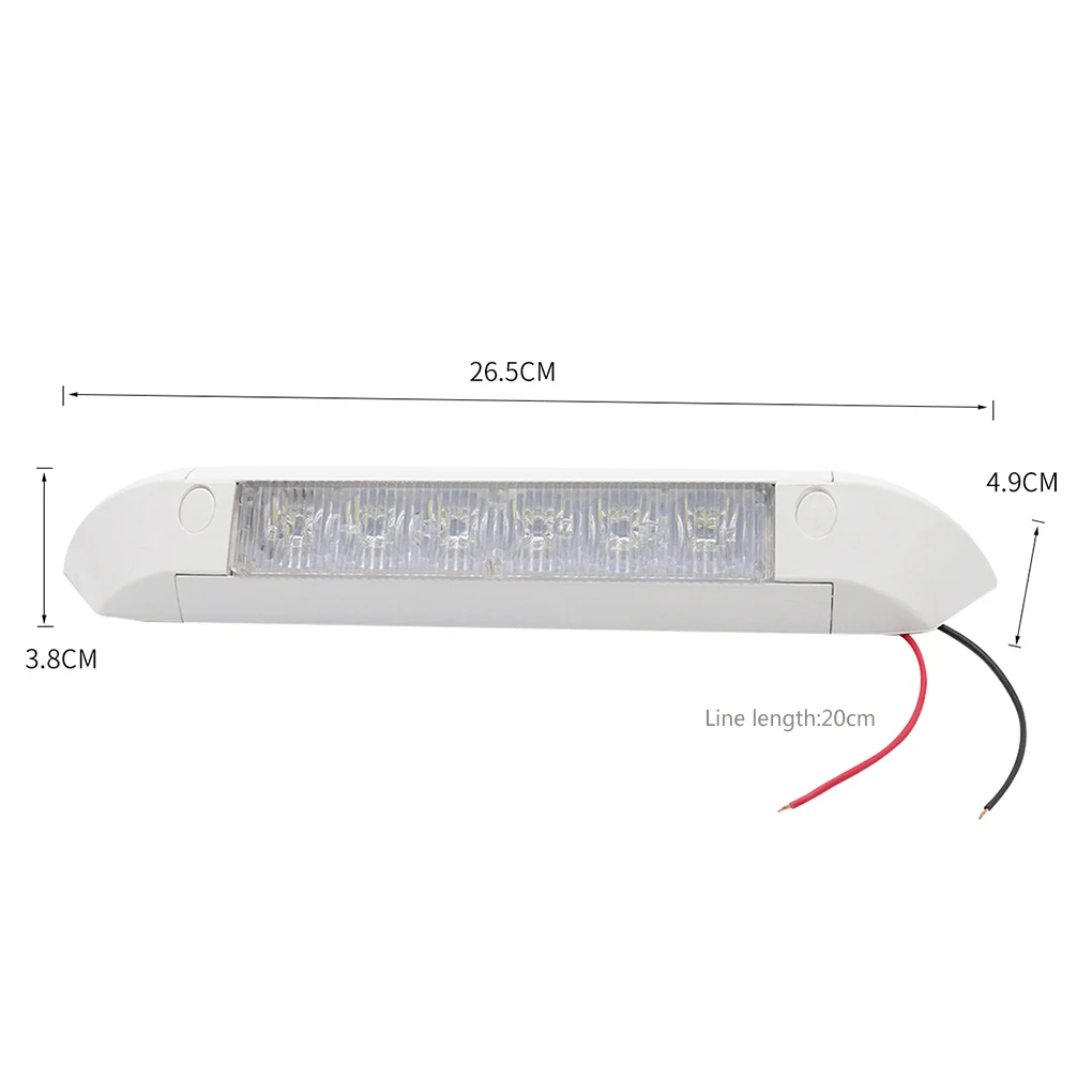 

RVs Sunshade Light 6 LED Spotlight 6000K White Light 12V 1.6W Aluminum Alloy Car Lamp Auto Parts