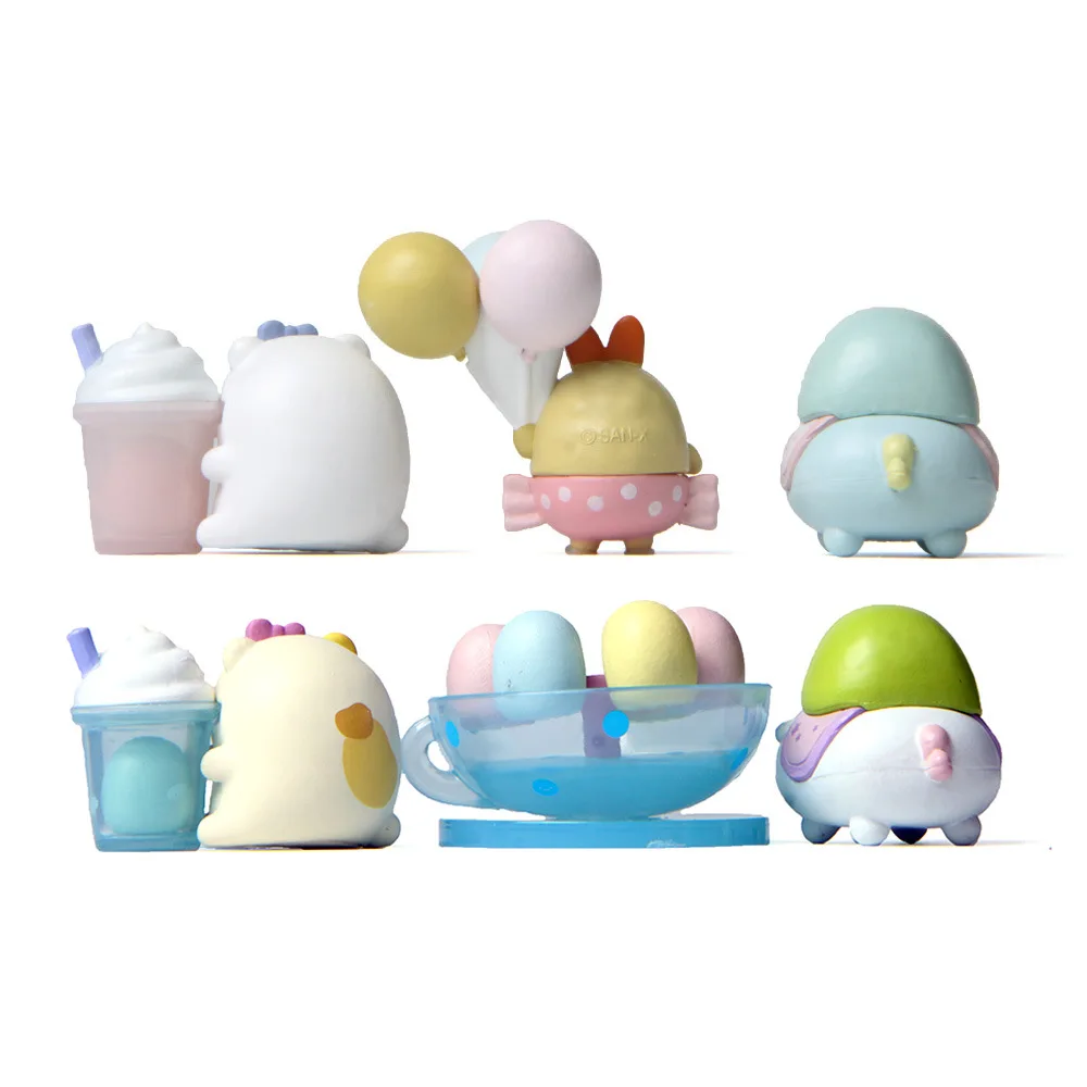 6 шт./партия милый аниме Sumikko Gurashi ПВХ фигурка модель десерт серии Пингвин медведь
