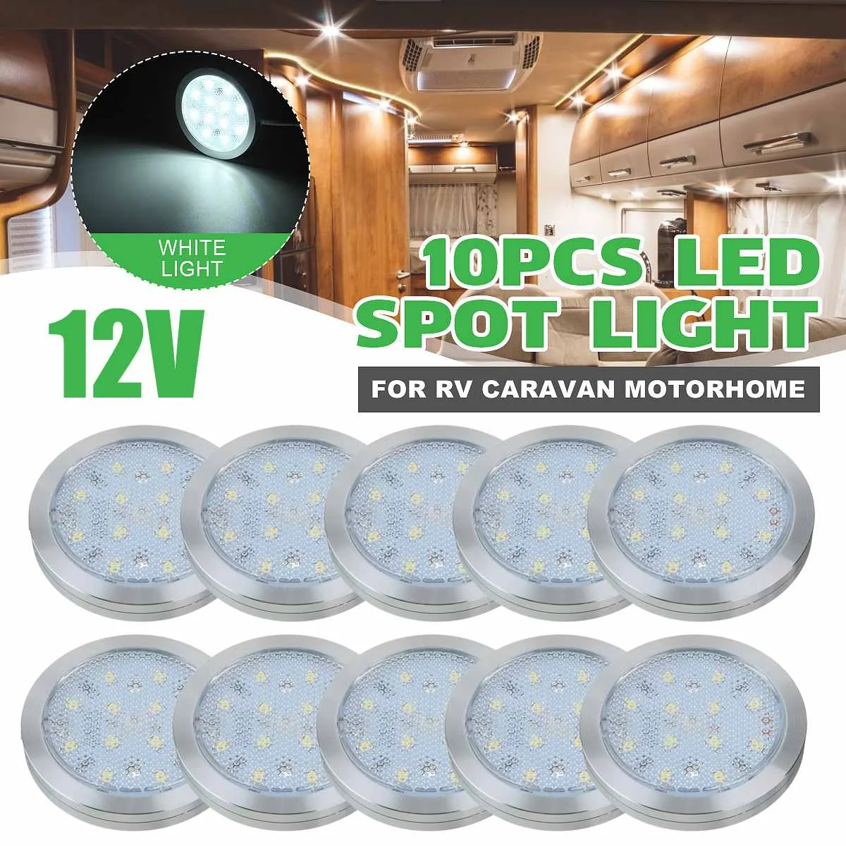 10 шт. 12 В светодиодный внутренний Точечный светильник точечный потолочный
