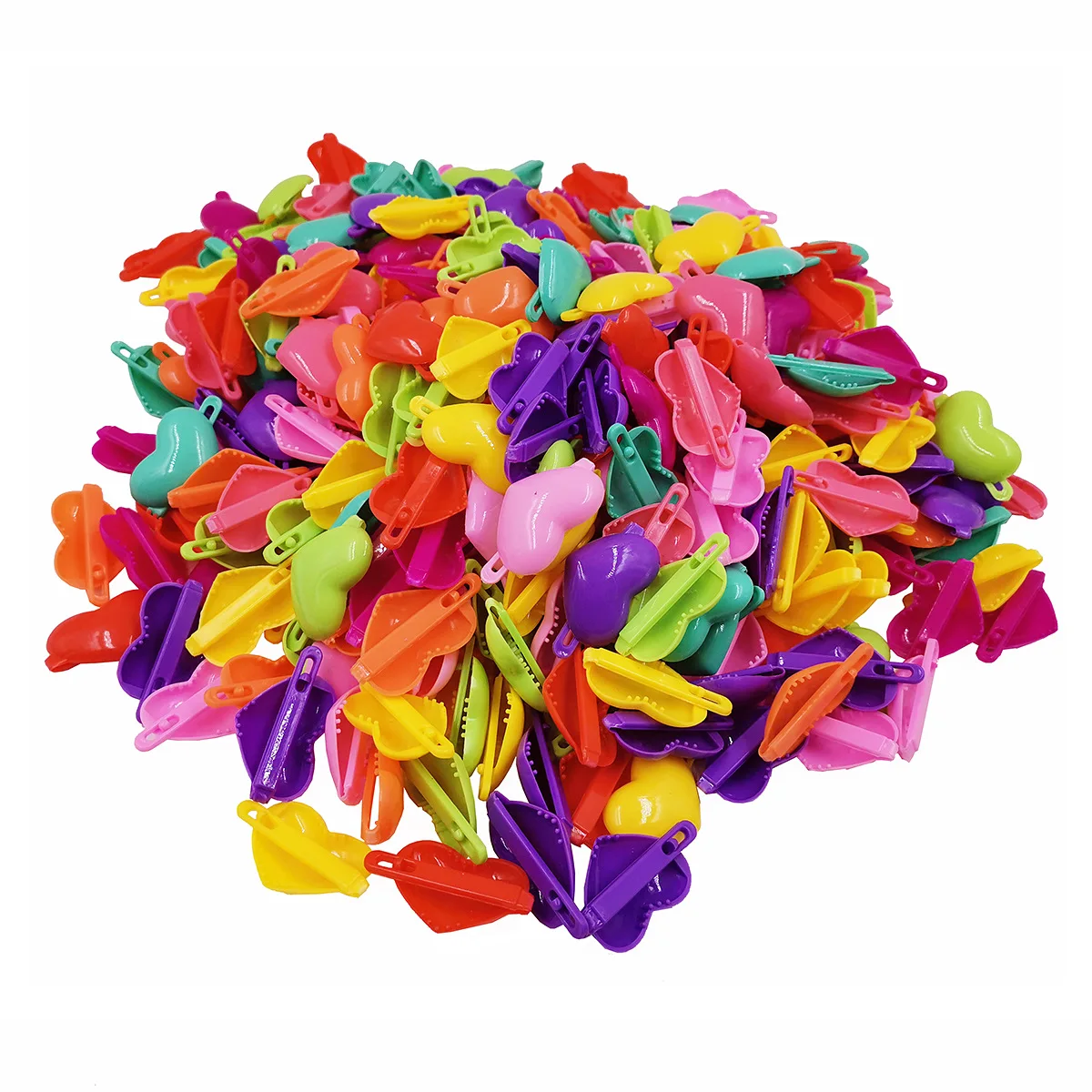 Мини-заколки для волос пластиковые заколки в форме сердца цветка банта