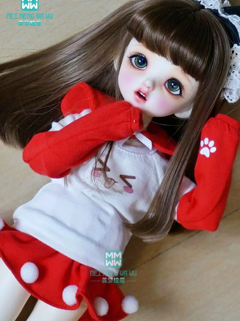 Одежда для шарнирных кукол 30 см 1/6 свитшот с кошачьими ушками костюм из четырех