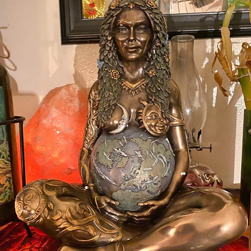 

Mother Earth Goddess Millennial Statue Art Statue Resin Craft Home and Outdoor Garden Landscaping Decorative Sculpture Craft