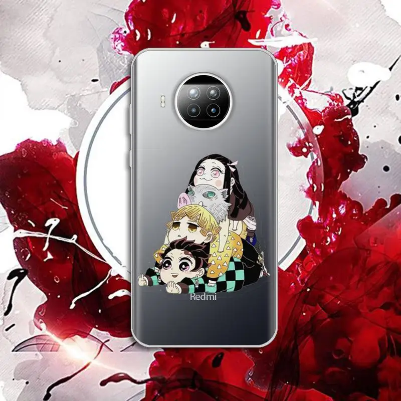 

Kimetsu no Yaiba Japan anime Phone Case Transparent for Xiaomi Redmi note 10 t 8 9 pro lite 11