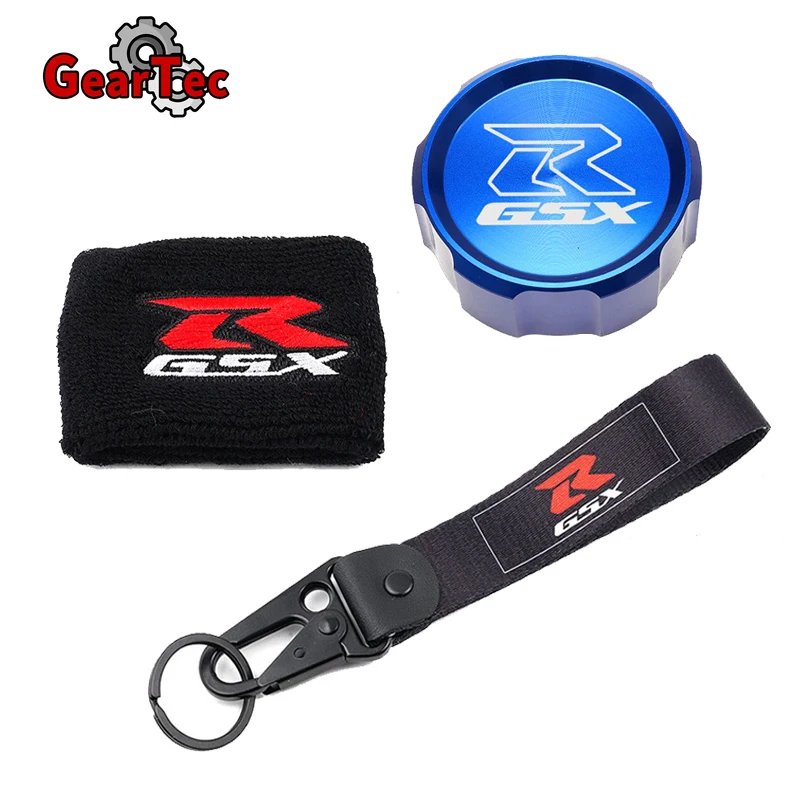 

For Suzuki GSXR 600 750 1000 GSX R750 Motorcycle Accessories Front Brake Fluid Cylinder Cap Oil Reservoir Sock Fabric Keychain
