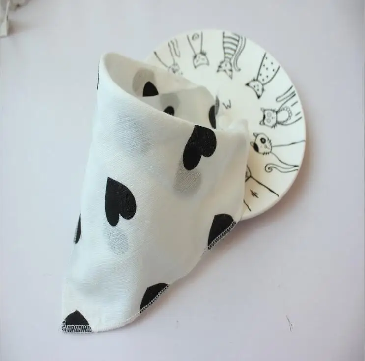 Bandana Bib Burp Cloth Baby Bibs for Boys Girls Animal Print Smock Cotton Baby Scarf Feeding Collar Burp