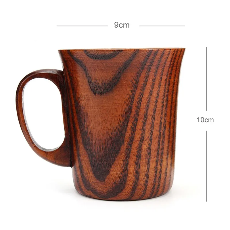 Экологичная натуральная деревянная чашка Jujube ручной работы для кофе пива молока