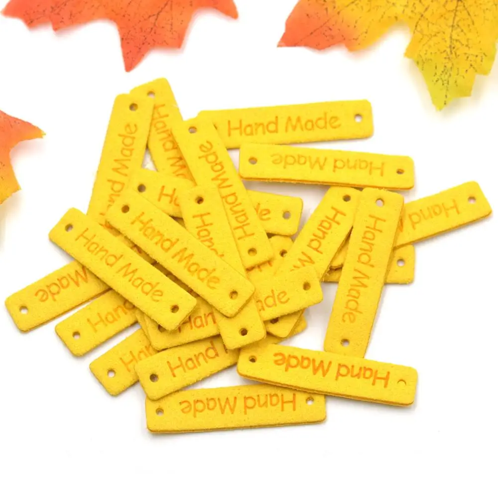 Ярлыки KALASO ручной работы 20 шт. желтые ярлыки для одежды материалы рукоделия шитье