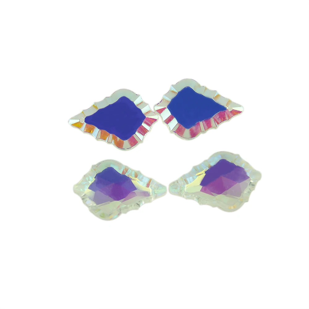 Цвет АБ 38 мм/50 мм/63 мм Призма кленовый лист стеклянные кристаллические детали для