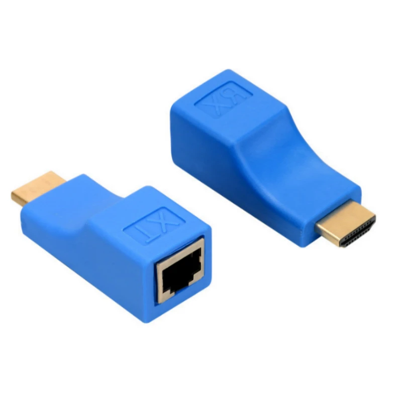 2 шт. HDMI-совместимый двойной удлинитель RJ45 CAT5E CAT6 UTP LAN Ethernet ретранслятор-адаптер