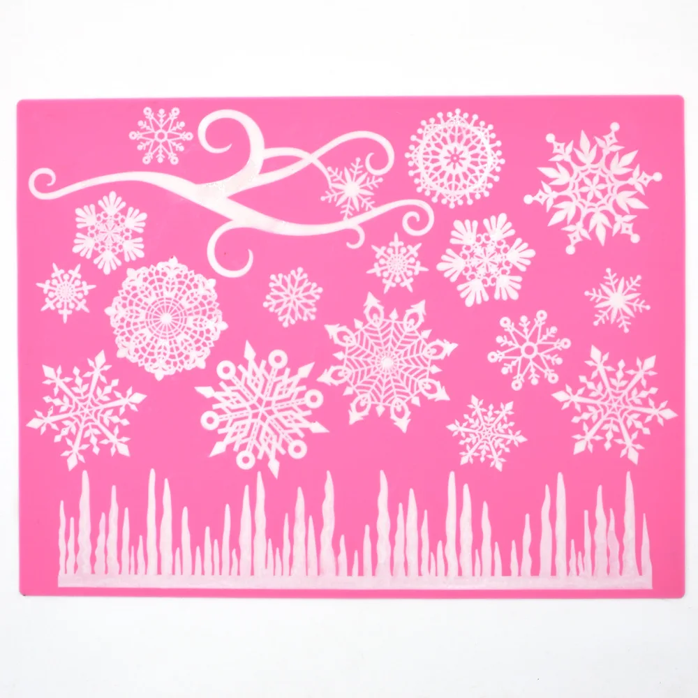 Новый Замороженный Wonderland силиконовый кружевной коврик помадка инструмент для