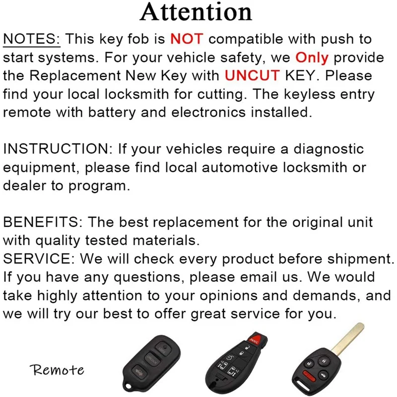 Набор из 2 бесключевых фреймов для Chrysler 2008-2016 или Dodge Grand Caravan M3N5WY7 M3N5WY783X |