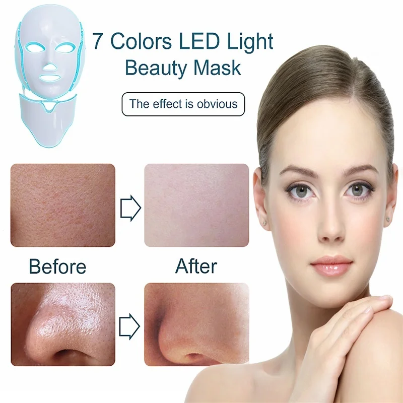 Светодиодный маска Belleza для лица красота омоложение кожи Фотон Маска светодиодный маска для лица терапия против морщин, акне подтягивающий уход за кожей
