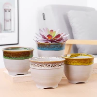 ins modern minimalist kiln ceramic geometric flowerpot asparagus fleshy flowerpot living room ornaments